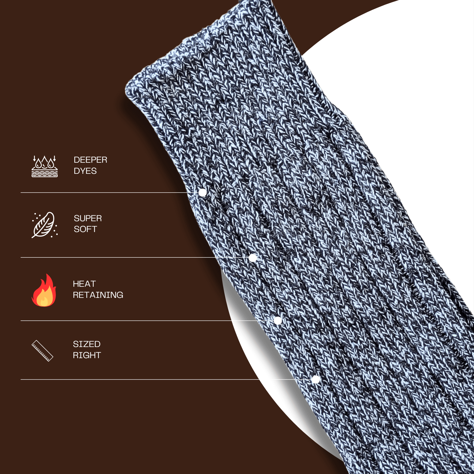Sock Stack Men's Ultra Chunky Wool Thermal Socks 6 Pairs UK 6-11 EU 39-45 Assorted