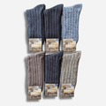 Sock Stack Men's Ultra Chunky Wool Thermal Socks 6 Pairs UK 6-11 EU 39-45 Assorted