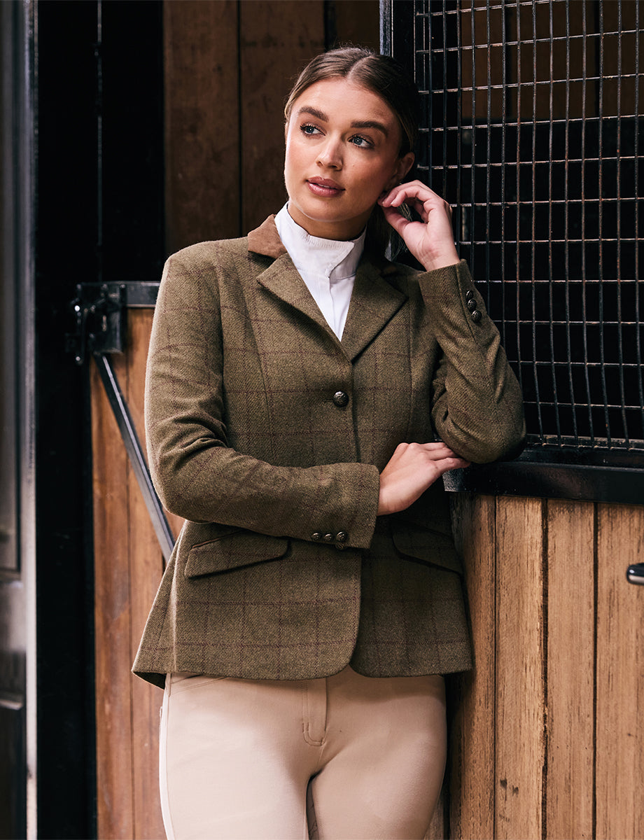 Dublin Albany Tweed Suede Collar Tailored Jacket
