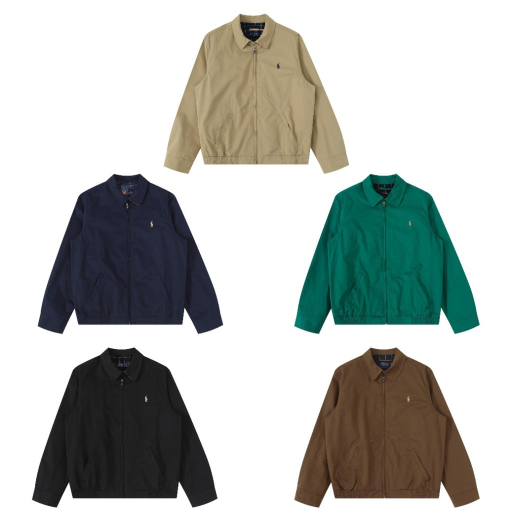 Cross-border RL Ralph Lauren Simple Pony Label Embroidered Old Money Style Lapel Jacket Couple Jacket Genderless Outfit