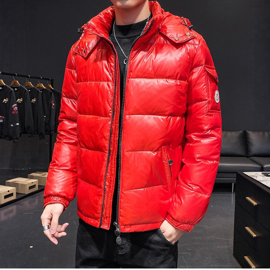 Men's down jacket, new winter warm down cover, short jacket, student, teen, trendy, loose for couples