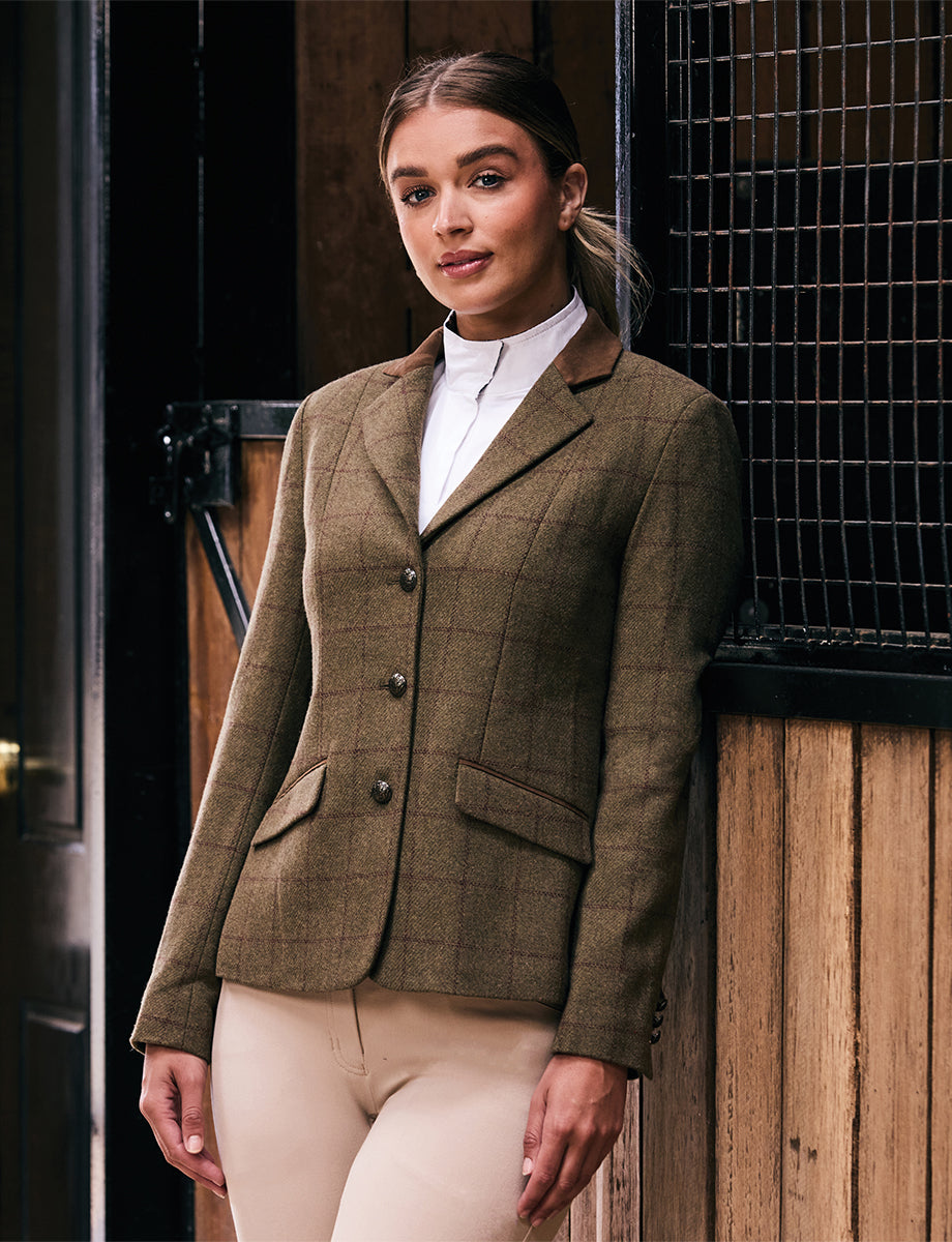 Dublin Albany Tweed Suede Collar Tailored Jacket