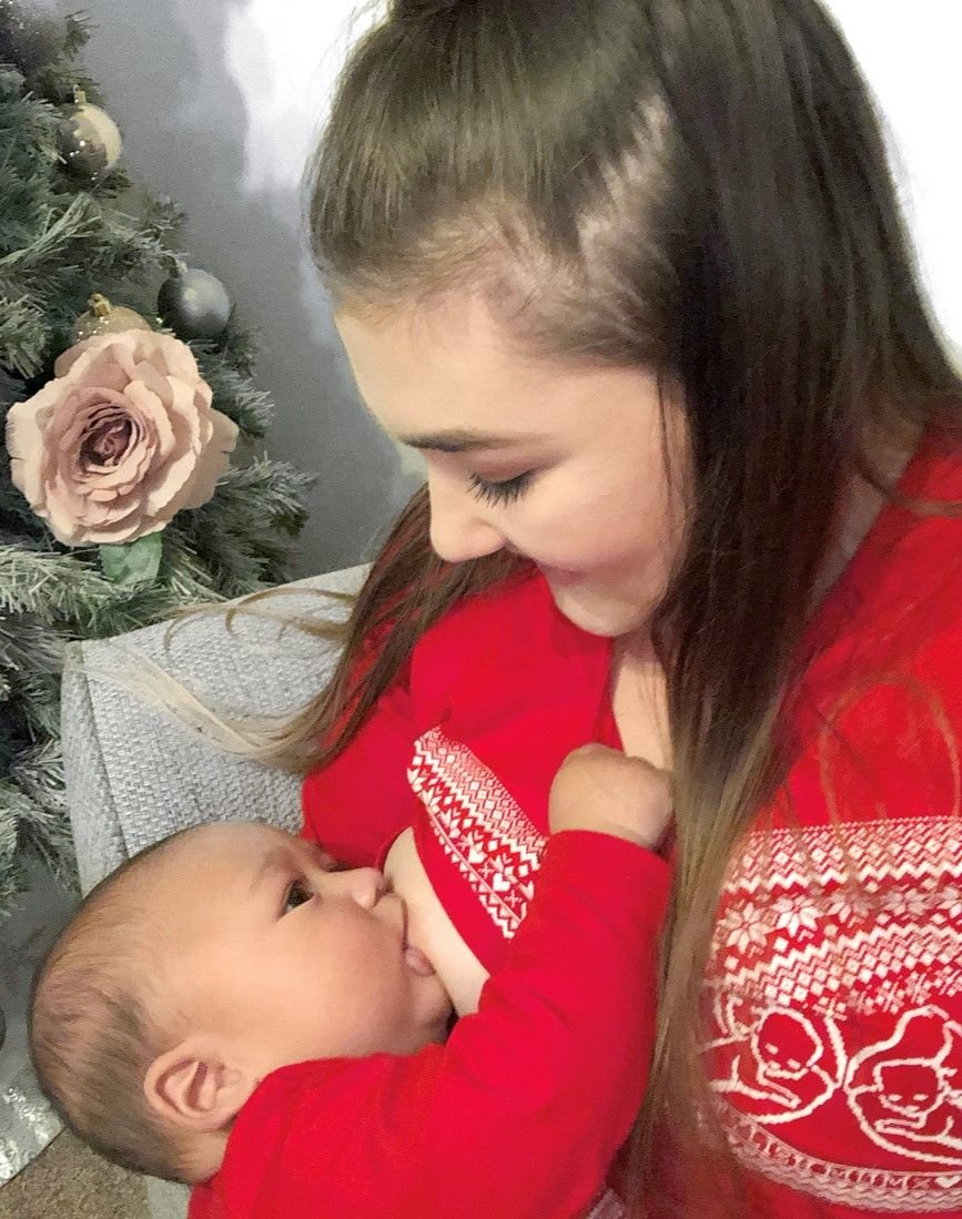 Red Heart Breastfeeding Top